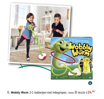 Promoties Wobbly worm - Spin Master - Geldig van 07/02/2019 tot 09/03/2019 bij Dreamland