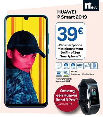 Promoties Huawei p smart 2019 - Huawei - Geldig van 06/02/2019 tot 18/02/2019 bij Carrefour