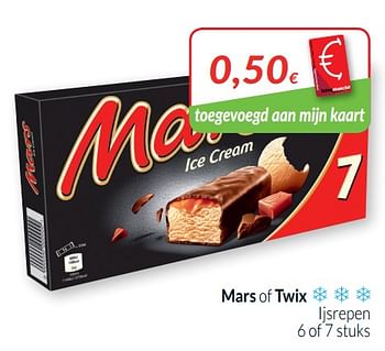 Promoties Mars of twix ijsrepen - Mars Snacks - Geldig van 01/02/2019 tot 28/02/2019 bij Intermarche