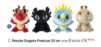 Promotions Peluche dragons premium 20 cm - Dreamworks - Valide de 07/02/2019 à 09/03/2019 chez Dreamland