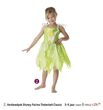 Promoties Verkleedpak disney fairies tinkerbell classic - Disney - Geldig van 07/02/2019 tot 09/03/2019 bij Dreamland