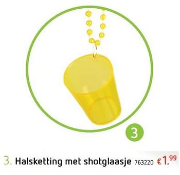 Promoties Halsketting met shotglaasje - Huismerk - Dreamland - Geldig van 07/02/2019 tot 09/03/2019 bij Dreamland