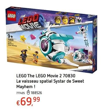 Promotions Lego the lego movie 2 70830 le vaisseau spatial systar de sweet mayhem ! - Lego - Valide de 07/02/2019 à 09/03/2019 chez Dreamland