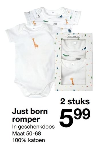 Promoties Just born romper - Huismerk - Zeeman  - Geldig van 02/02/2019 tot 31/07/2019 bij Zeeman