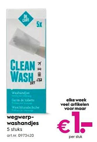 Promoties Wegwerpwashandjes - Dr. Care - Geldig van 06/02/2019 tot 19/02/2019 bij Blokker
