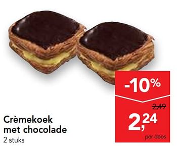 Promoties Crèmekoek met chocolade - Huismerk - Makro - Geldig van 13/02/2019 tot 26/02/2019 bij Makro