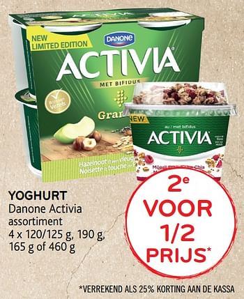 Promoties Yoghurtdanone activia 2de voor 1/2 prijs - Danone - Geldig van 13/02/2019 tot 26/02/2019 bij Alvo