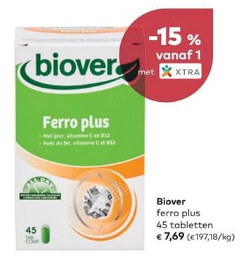 Promoties Ferro plus - Biover - Geldig van 06/02/2019 tot 05/03/2019 bij Bioplanet