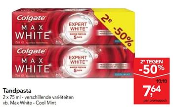 Promoties Max white - cool mint - Colgate - Geldig van 13/02/2019 tot 26/02/2019 bij Makro