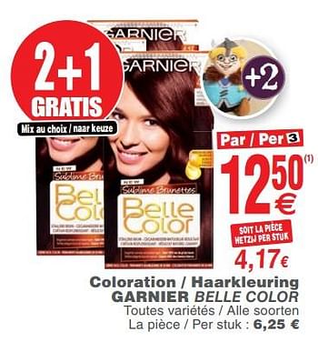 Promoties Coloration - haarkleuring garnier belle color - Garnier - Geldig van 12/02/2019 tot 18/02/2019 bij Cora