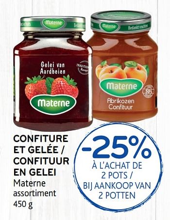 Promoties Confiture et gelée - Materne - Geldig van 13/02/2019 tot 26/02/2019 bij Alvo