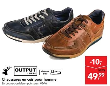 Promotions Chaussures en cuir pour homme - output - Valide de 13/02/2019 à 26/02/2019 chez Makro