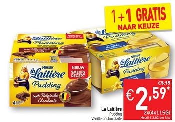 Promoties La laitière pudding vanille of chocolade - La Laitiere - Geldig van 12/02/2019 tot 17/02/2019 bij Intermarche