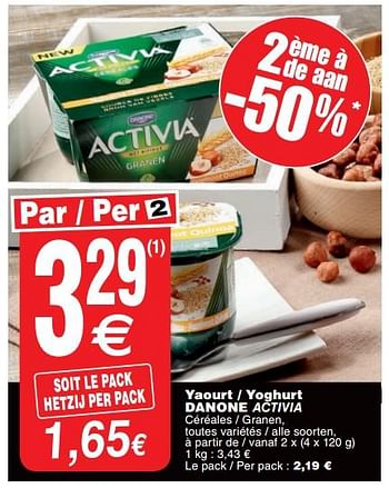 Promoties Yaourt - yoghurt danone activia - Danone - Geldig van 12/02/2019 tot 18/02/2019 bij Cora
