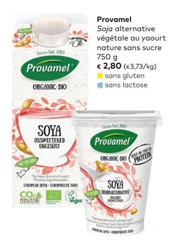 Promotions Provamel soja alternative végétale au yaourt nature cans sucre - Provamel - Valide de 06/02/2019 à 05/03/2019 chez Bioplanet