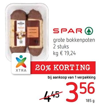 Promoties Grote bokkenpoten - Spar - Geldig van 14/02/2019 tot 27/02/2019 bij Spar (Colruytgroup)