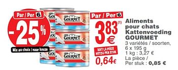 Promoties Aliments pour chats kattenvoeding gourmet - Purina - Geldig van 12/02/2019 tot 18/02/2019 bij Cora