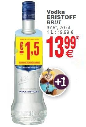 Promoties Vodka eristoff brut - Eristoff - Geldig van 12/02/2019 tot 18/02/2019 bij Cora