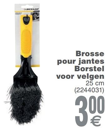 Promoties Brosse pour jantes borstel voor velgen - Dunlop - Geldig van 12/02/2019 tot 25/02/2019 bij Cora