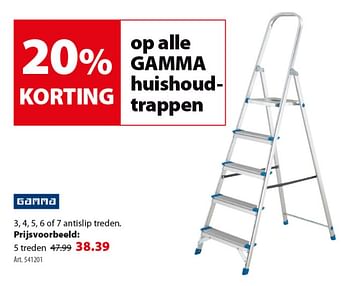 Promoties Gamma 5 treden huishoudtrap - Gamma - Geldig van 13/02/2019 tot 25/02/2019 bij Gamma