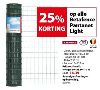 Promoties Betafence pantanet light - Betafence - Geldig van 13/02/2019 tot 25/02/2019 bij Gamma