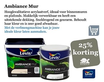 Promoties 25% korting ambiance mur - Levis - Geldig van 18/02/2019 tot 31/03/2019 bij Multi Bazar