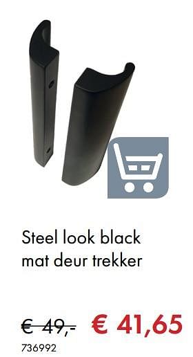 Promoties Steel look black mat deur trekker - Huismerk - Multi Bazar - Geldig van 18/02/2019 tot 31/03/2019 bij Multi Bazar