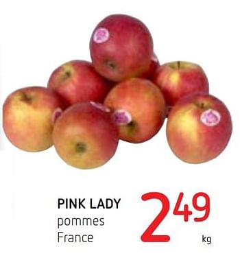 Promotions Pink lady pommes - Produit Maison - Spar Retail - Valide de 14/02/2019 à 27/02/2019 chez Spar (Colruytgroup)