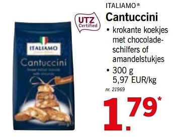 Promotions Cantuccini - Italiamo - Valide de 18/02/2019 à 23/02/2019 chez Lidl
