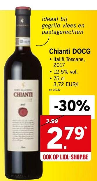 Promoties Chianti docg - Rode wijnen - Geldig van 18/02/2019 tot 23/02/2019 bij Lidl