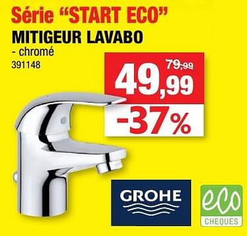 Promotions Série start eco mitigeur lavabo - Grohe - Valide de 13/02/2019 à 24/02/2019 chez Hubo