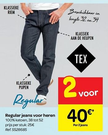 Promoties Regular jeans voor heren - Tex - Geldig van 13/02/2019 tot 25/02/2019 bij Carrefour