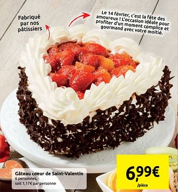 Promotion Carrefour Market Gateau Coeur De Saint Valentin Produit Maison Carrefour Alimentation Valide Jusqua 4 Promobutler