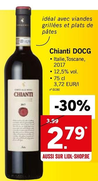 Promotions Chianti docg - Vins rouges - Valide de 18/02/2019 à 23/02/2019 chez Lidl