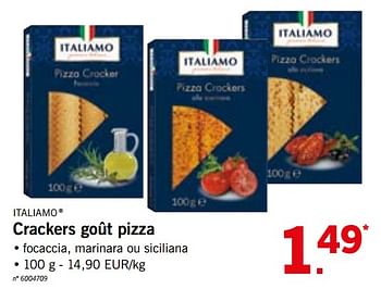 Promotions Crackers goût pizza - Italiamo - Valide de 18/02/2019 à 23/02/2019 chez Lidl