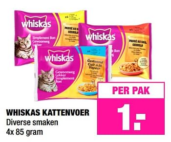 Promoties Whiskas kattenvoer - Whiskas - Geldig van 11/02/2019 tot 24/02/2019 bij Big Bazar