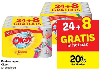 Promoties Keukenpapier okay - Huismerk - Okay  - Geldig van 13/02/2019 tot 25/02/2019 bij Carrefour