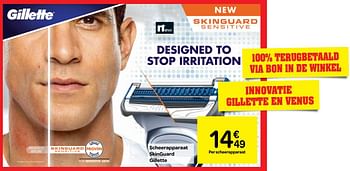 Promotions Scheerapparaat skinguard gillette - Gillette - Valide de 13/02/2019 à 25/02/2019 chez Carrefour