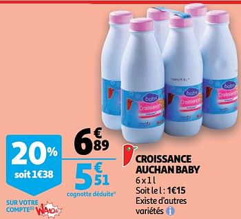 Produit Maison Auchan Ronq Croissance Auchan Baby En Promotion Chez Auchan Ronq