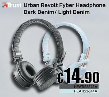 Promoties Urban revolt fyber headphone dark denim- light denim - Trust - Geldig van 14/02/2019 tot 07/03/2019 bij Compudeals