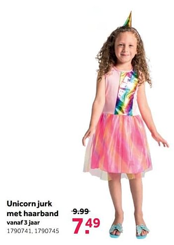 Promoties Unicorn-jurk met haarband - Huismerk - Intertoys - Geldig van 11/02/2019 tot 03/03/2019 bij Intertoys