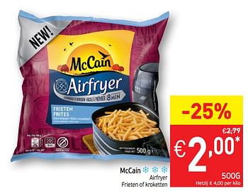 Promoties Mccain airfryer frieten of kroketten - Mc Cain - Geldig van 19/02/2019 tot 24/02/2019 bij Intermarche