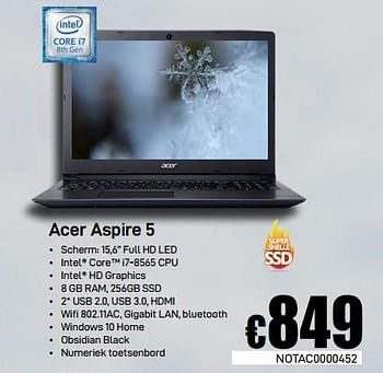 Promotions Acer aspire 5 - Acer - Valide de 14/02/2019 à 07/03/2019 chez Compudeals