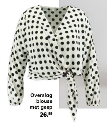 Promoties Overslag blouse met gesp - Huismerk - MS Mode - Geldig van 15/02/2019 tot 15/03/2019 bij MS Mode