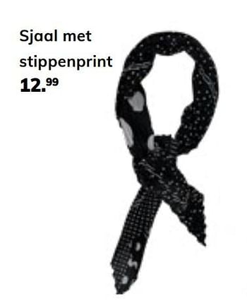 Promoties Sjaal met stippenprint - Huismerk - MS Mode - Geldig van 15/02/2019 tot 15/03/2019 bij MS Mode