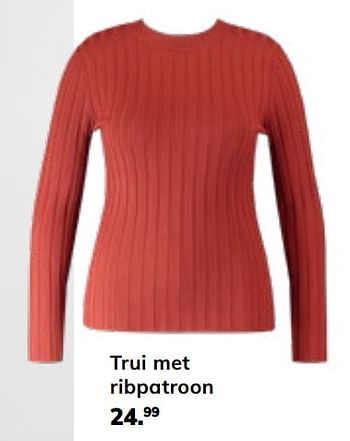 Promoties Trui met ribpatroon - Huismerk - MS Mode - Geldig van 15/02/2019 tot 15/03/2019 bij MS Mode
