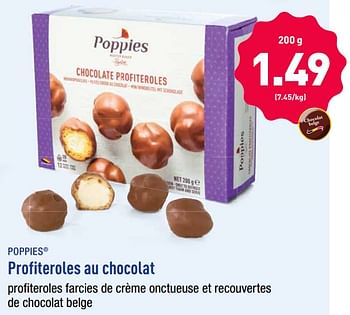 Promotions Profiteroles au chocolat - Poppies - Valide de 18/02/2019 à 23/02/2019 chez Aldi