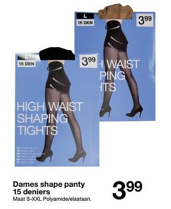 Promoties Dames shape panty - Huismerk - Zeeman  - Geldig van 16/02/2019 tot 22/02/2019 bij Zeeman