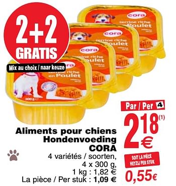 Promoties Aliments pour chiens hondenvoeding cora - Huismerk - Cora - Geldig van 19/02/2019 tot 25/02/2019 bij Cora