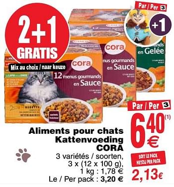 Promoties Aliments pour chats kattenvoeding cora - Huismerk - Cora - Geldig van 19/02/2019 tot 25/02/2019 bij Cora
